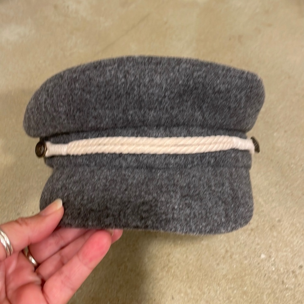 Womens Fisherman’s style Soft Felt Cap grey Small